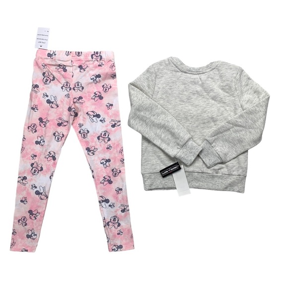 Disney Little Girls Sweatshirt and Legging Set Size 5 - Picture 2 of 9